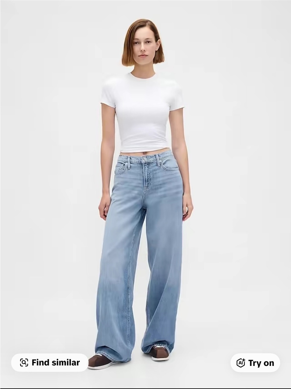 GAP Light Blue Wide-Leg Jeans for Women